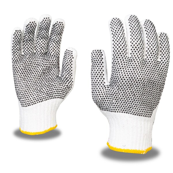 Cordova Machine Knit, PVC Dots, Double-Sided, White Gloves, XXL, 12PK - 8501XXL