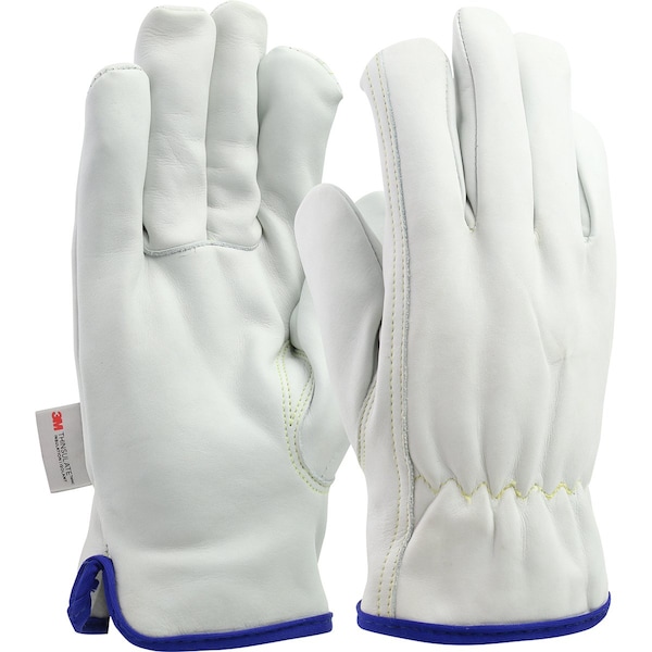 Pip Cold Protection Drivers Gloves, Grain Cowhide Leather Palm, Thinsulate Lining, Natural, Xl - 77-269/XL