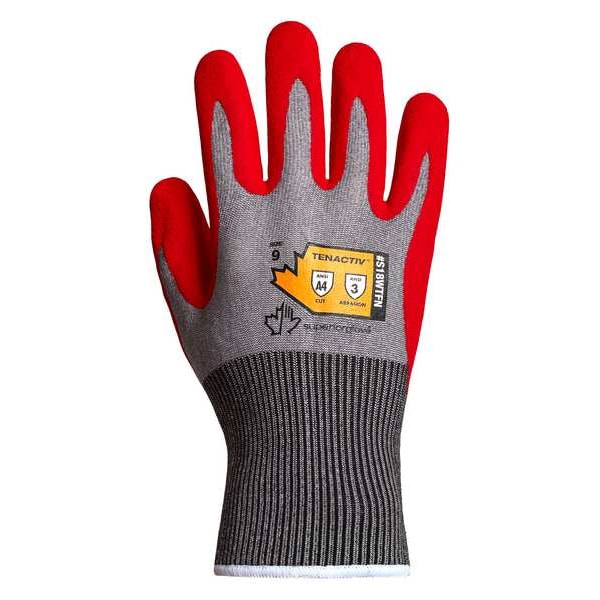 Tenactiv Work Gloves, Foam Nitrile, Texture, Palm, 3 Abrasion Level, Gray, , XL ( 10 ) 1 PR - S18WTFN-10