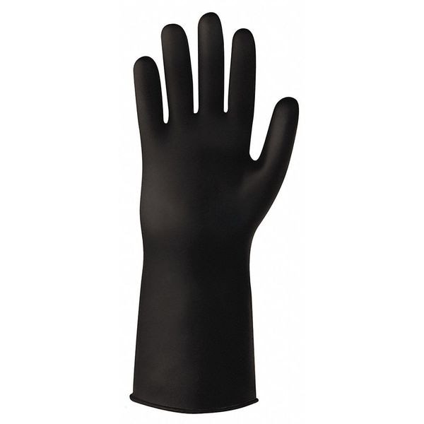 Showa Chemical Resistant Gloves, Butyl, Grain Beaded, Black, 1 PR - 878R-09
