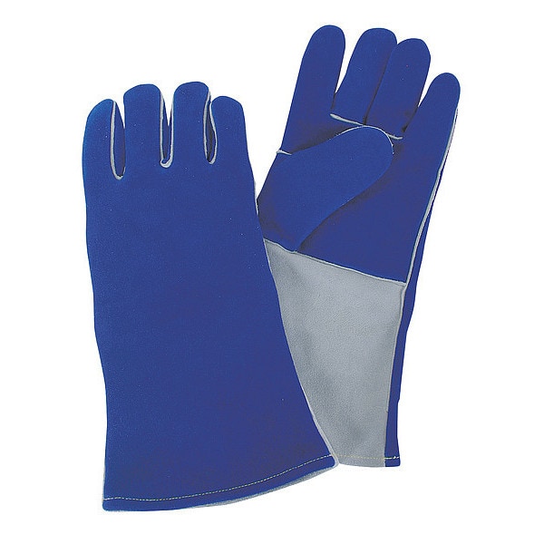Condor Condor Welding Gloves, Gauntlet Cuff, Wing Thumb, Standard Cowhide, M, 1 PR - 4TJV2