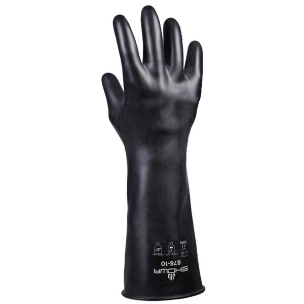 Best Glove Dispose Istant Unsupported Butyl Rubber Smooth 14 in. - 25 mil Gloves Size 10 - 845-878-10