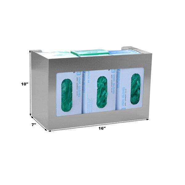 Omnimed Hexa (6 Capacity) SS Glove Box Dispenser (10"HX16"WX7"D) - 305306
