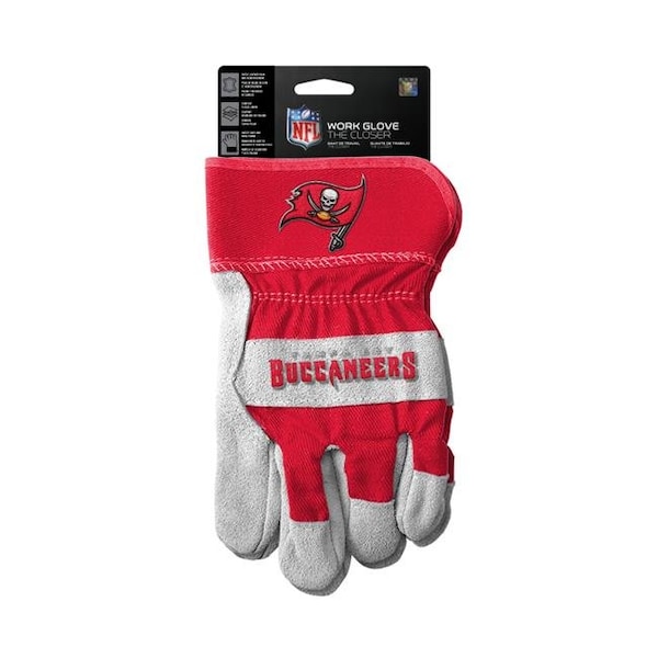 The Sports Vault The Sports Vault 7183101546 Tampa Bay Buccaneers the Closer Design Work Style Gloves - 7183101546
