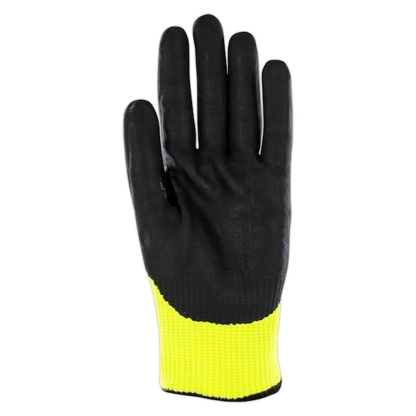Magid Coated Gloves, Hi-Viz Yellow, 9 - GPD7489