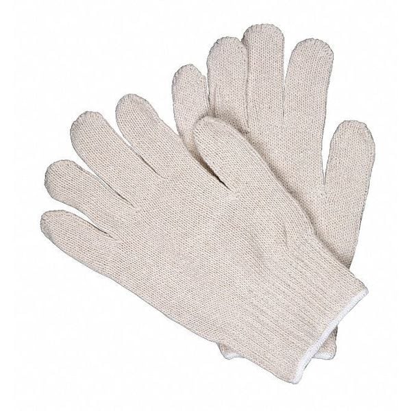 Mcr Safety Heavy Wght 100 per Cotton Natural, M, PK12 - 9506SM
