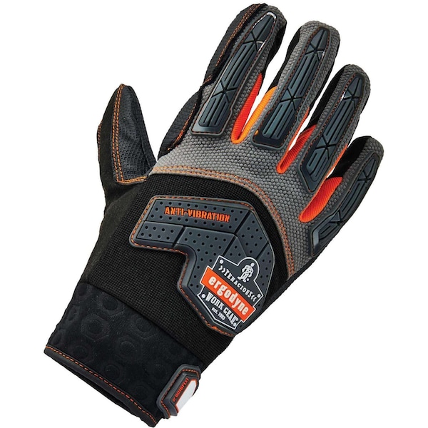Proflex By Ergodyne Anti-Vibration Gloves, Black, L, PR - 17304