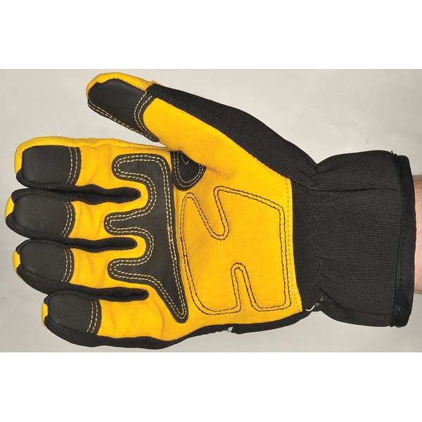 Caiman Cold Protection Gloves, Pigskin Leather Palm, Heatrac Lining, Gold, 2XL ( 11 ) - 2960-7