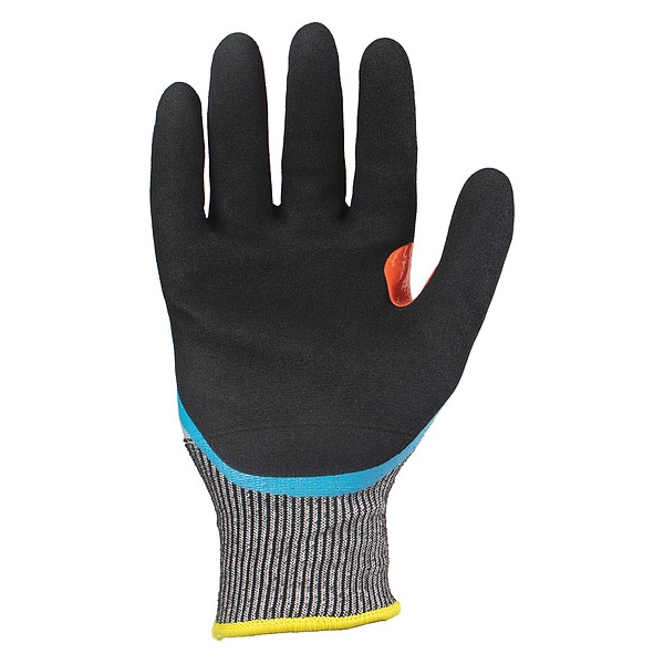 Ironclad Performance Wear Coated Gloves, HPPE/Nitrile Palm, Acrylic Lining, Black/Blue, XL ( 10 ) - SKC4SNW2-05-XL