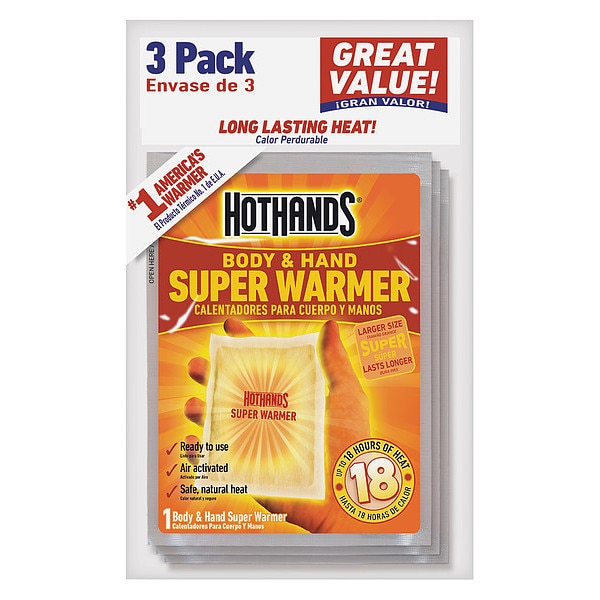 Hothands Hand Warmer, 5in. x 3-3/4 in., PK3 - HH11PDQ