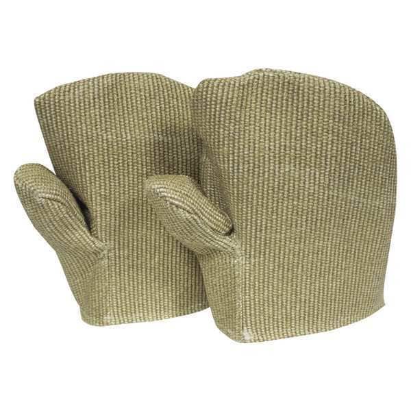 National Safety Apparel Thermal Mittens, Zetex Plus(R), 395 Degrees F Max Temp., Brown, One Size Fits Most, 1 PR - M59ZPXX10