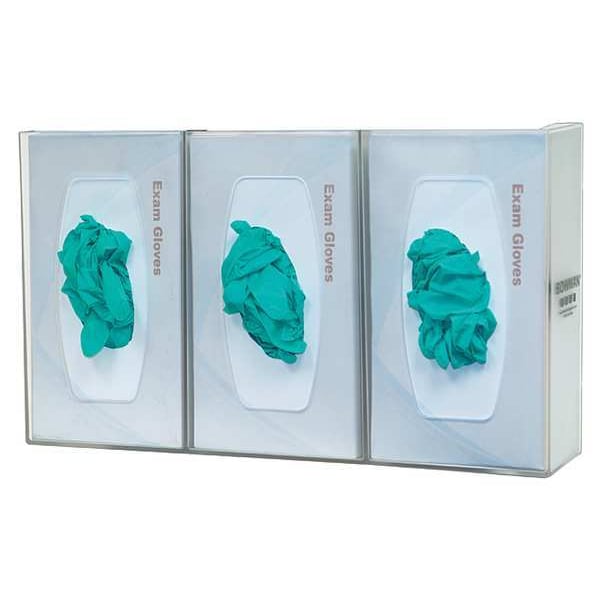 Bowman Dispensers Glove Box Dispenser, Polycarbonate Plastic, Holds (3) Boxes , Clear - GL300-1214