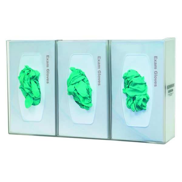 Bowman Dispensers Glove Box Dispenser, Polycarbonate Plastic, Holds (3) Boxes , Clear - GL300-1214
