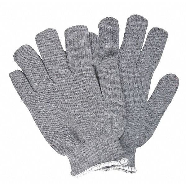 Mcr Safety 9425K Light 14Oz Loop In Terry Cont, PK12, Not Rated Max Temp., Knit Cuff Gray, L ( 9 ), 12 PK - 9425KM