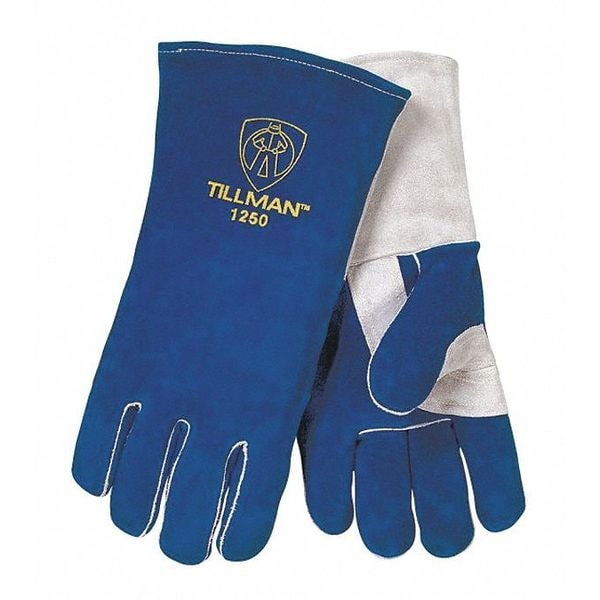 Tillman 1250 Welding Gloves, Straight Cuff, Wing Thumb, Premium Cowhide, S, 1 PR - 1250S