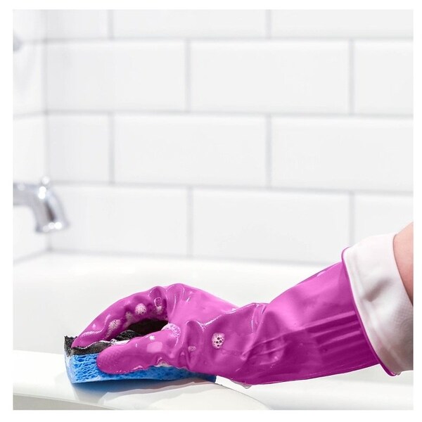 O-Cedar Playtex Living Reusable Gloves, L, Latex/Neoprene/Nitrile, Gray - 166120