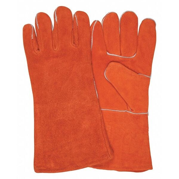 Mcr Safety Welding Gloves, Wing Thumb, Cowhide, XL, 12 PK - 4300B
