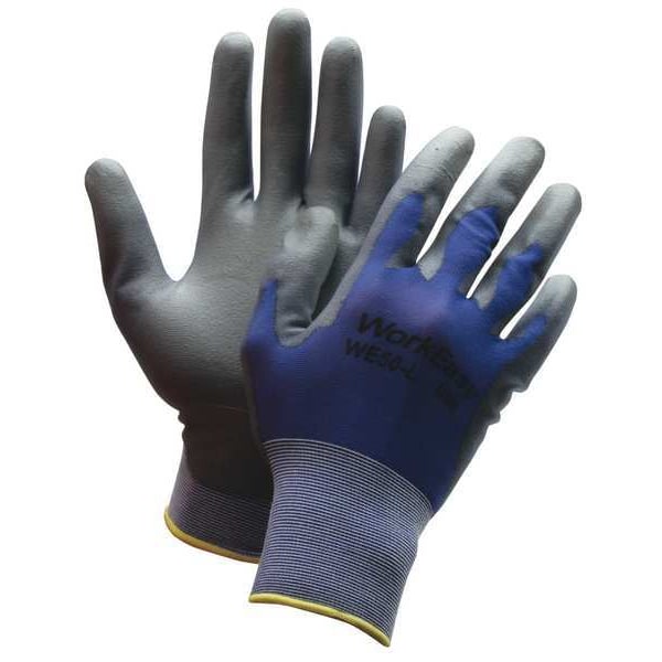 Honeywell North Coated Gloves, Polyurethane, Smooth, 3/4 Dip, Not Rated Abrasion Level, Blue/Gray, Xl 1 PR - WE50-XL