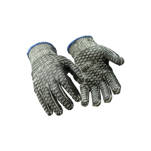 Refrigiwear Cold Protection Gloves, PVC Honeycomb Palm, Black, XL - 0412RBLKXLG