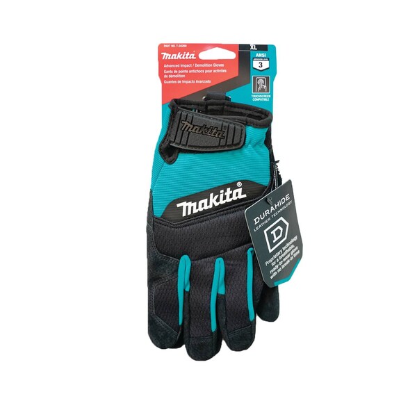 Makita Genuine Leather Palm Perform Gloves, XL - T-04232
