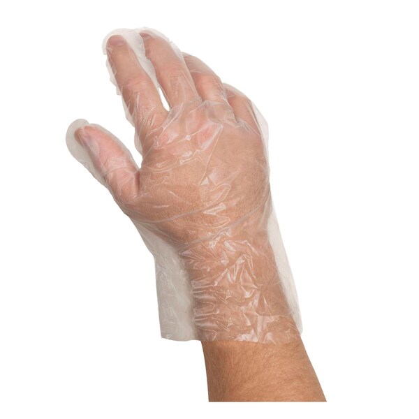Handgards ComfortFit, Disposable Gloves, Poly, Powder-Free, M, 1000 PK, Clear - 303363212
