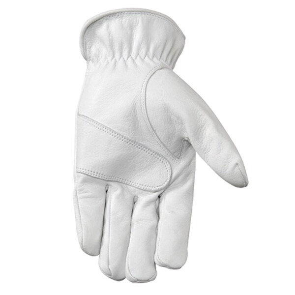 Wells Lamont Wells Lamont L Goatskin Leather Driver Pearl Gray Gloves - 1720L
