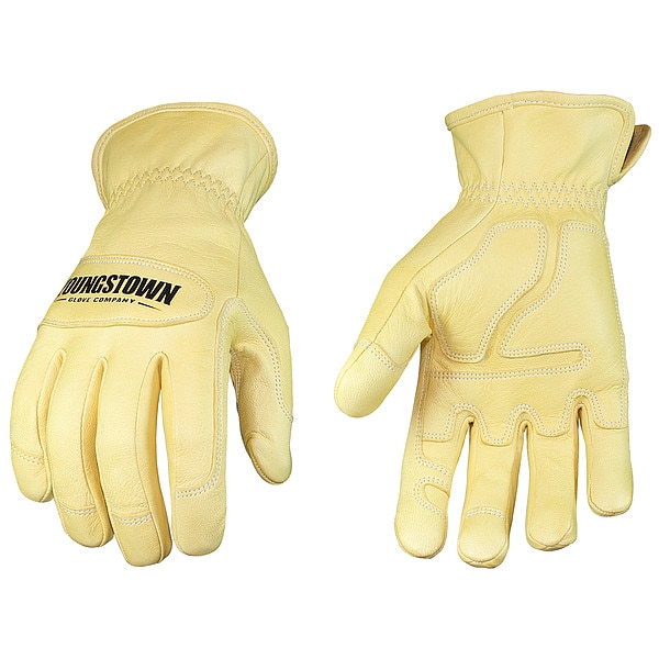 Youngstown Glove Co Arc Flash Gloves, Goat Grain Leather, Slip-On Cuff Tan, XL, 1 PR - 12-3265-60-XL