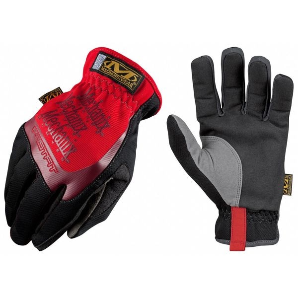 Mechanix Wear FastFit(R) Mechanics Gloves, Synthetic Leather Palm, TrekDryÂ® Back, 11, Red - MFF-02-011