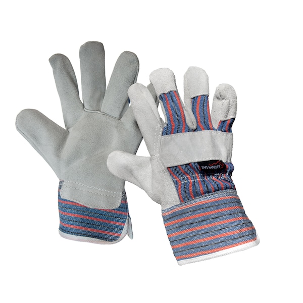 Safe Handler Economy Work Leather Safety Gloves, OSFM, PK3 - SH-ES-WP-736B