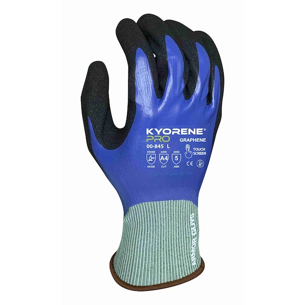 Kyorene Pro Cut Resistant Gloves, Cut Level A4 , HCT MicroFoam Nitrile Palm , M 12 PK - 00-845 (M)