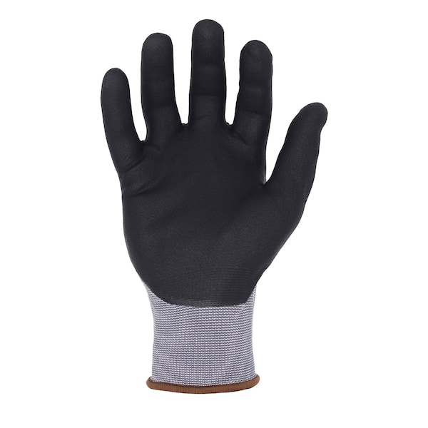 Azusa Safety Coated Work Gloves, Nitrile/Polyurethane, Utra-Fine Micro-Foam, 3/4 Coating, Grey/Black, M-8 1 PR - DX1040