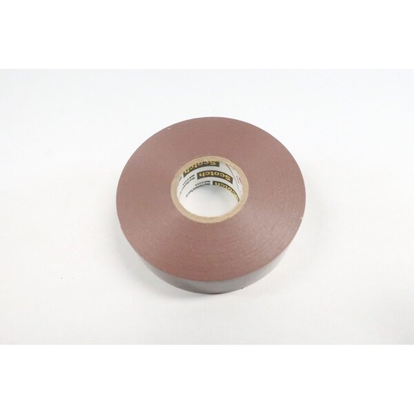 Cinta selladora 3M Scotch de vinil para electricidad 3/4 pulgadas x 66 pies 35 marrón, paquete de 10 - 054007-10885