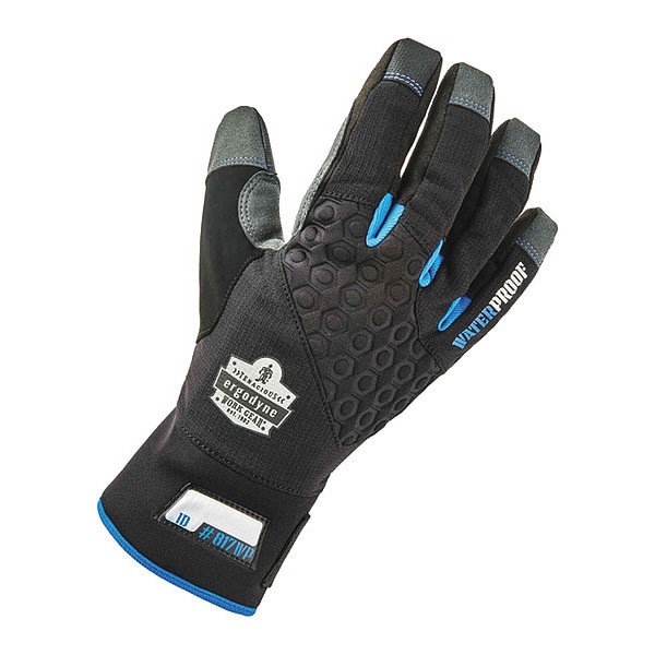 Proflex By Ergodyne Utlty Glove, Thrml Wtrprf, Blk, XL, PR, AX Suede Palm, Black, XL - 817WP