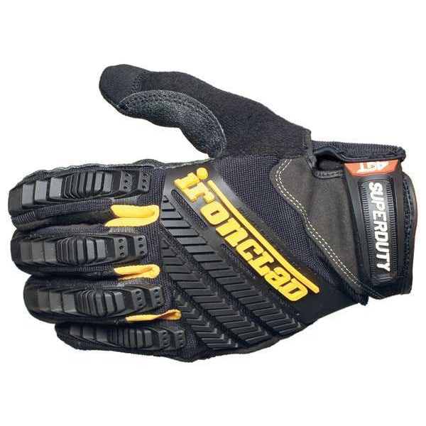 Ironclad Performance Wear Superduty(TM) Mechanics Gloves, Synthetic Leather Palm, Nylon, SpandexÂ® Back, L, Black - SDG2-04-L
