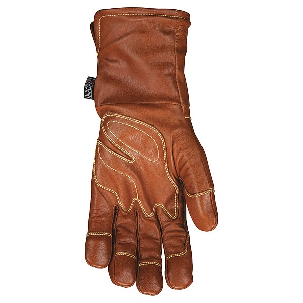 Mcr Safety Leather Drivers Gloves, Gauntlet, Brown / Brown, 1 PR - MU36211XXL