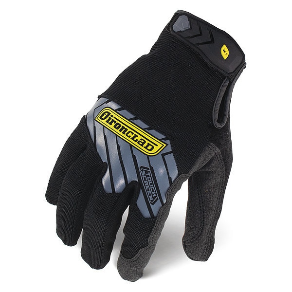 Ironclad Performance Wear Command(TM) Mechanics Touchscreen Gloves, Nylon Palm, Polyester Back, XL, Black - IEX-MWR-05-XL