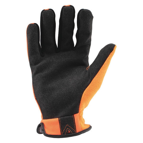 Ironclad Performance Wear Command(TM) Hi-Vis Mechanics Touchscreen Gloves, Nylon Palm, Polyester Back, L, Orange - IEX-HSO-04-L