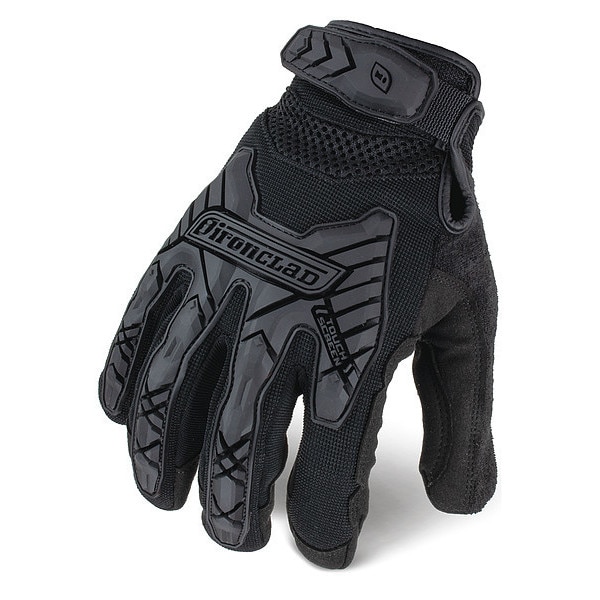 Ironclad Performance Wear Tactical Glove, Size 4XL, 9" L, Black, PR - IEXT-IBLK-08-XXXXL