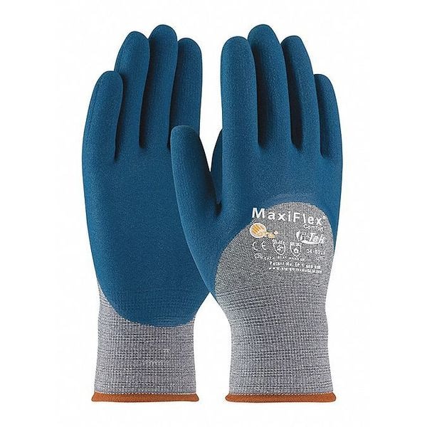 Pip Coated Gloves, Foam Nitrile, Foam, 3/4 Dip, 2 Abrasion Level, Blue/Gray, M 12 PK - 34-9025/M
