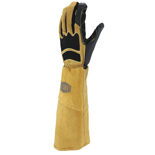 Ironcat Left Hand Only Welding Glove, Extended Cuff, Wing Thumb, Premium Goatskin/Cowhide, L - 9070LHO/L