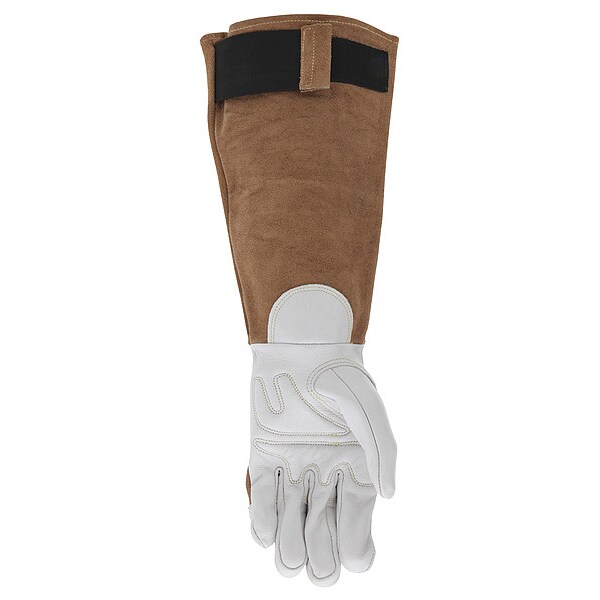 Mcr Safety 4892 Welding Leather Glove, Slip-On Cuff, Wing Thumb, Premium Goatskin, L, 1 PR - 4892L
