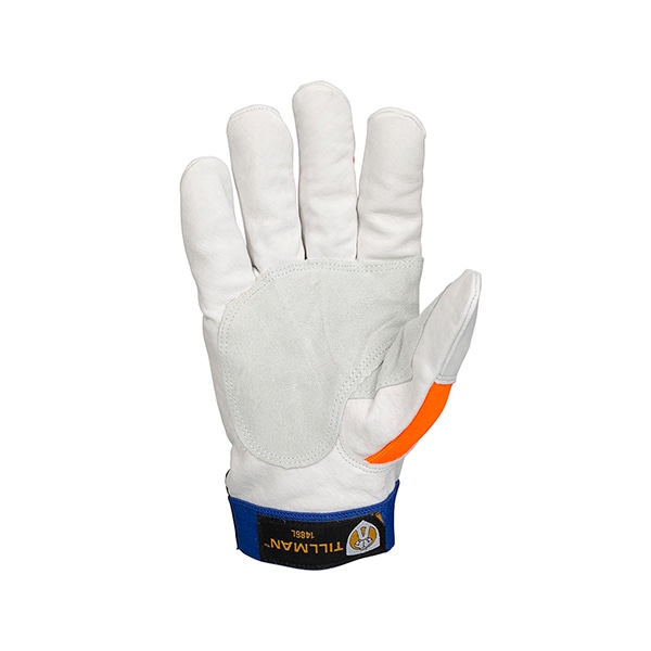 Tillman Hi-Vis Cold Protection Gloves, Grain Pigskin Leather Palm, Thinsulate Lining, Orange, Xl - 1486XL