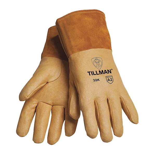 Tillman 32K Welding Gloves, Straight Cuff, Straight Thumb, Premium Pigskin, L, 1 PR - 32KL