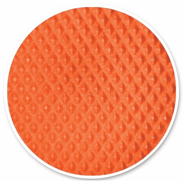 Atlantic Safety Products Super Tough Orange 8Mil Powder Free Nitrile Disposable Gloves w/Aggressive Diamond Grip. Touchscree - OO-M