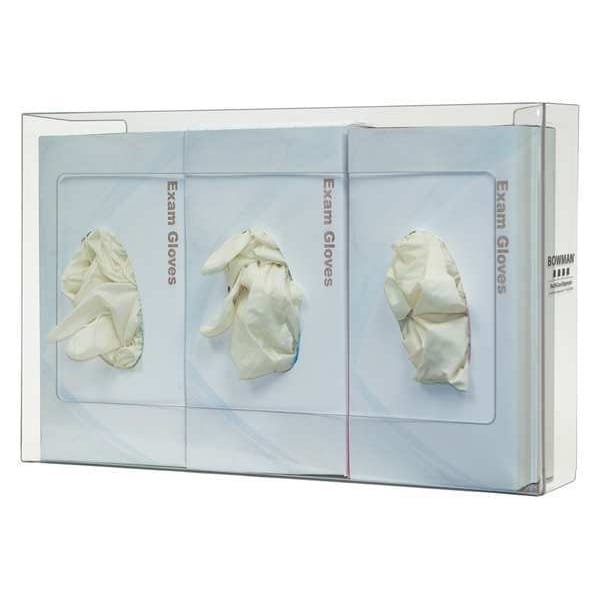Bowman Dispensers Glove Box Dispenser, PETG, Holds (3) Boxes , Clear - GP-073