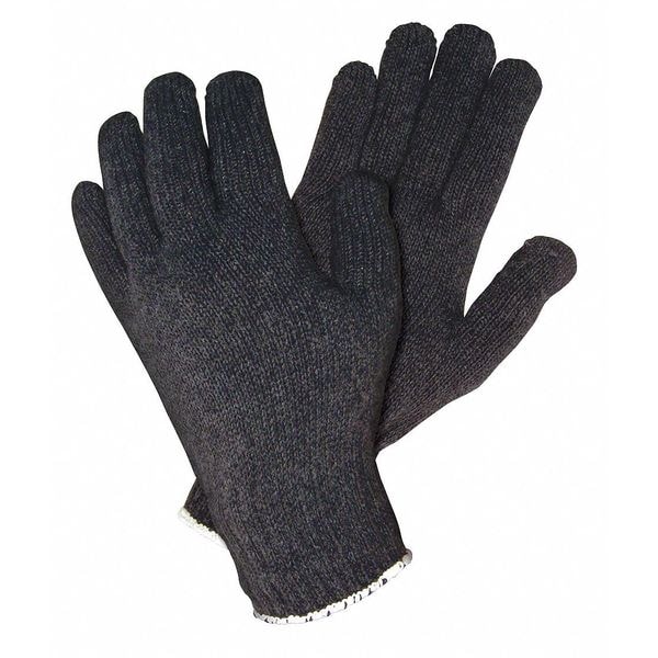 Mcr Safety Regular Weight Cotton Poly Black, S, PK12 - 9500SB
