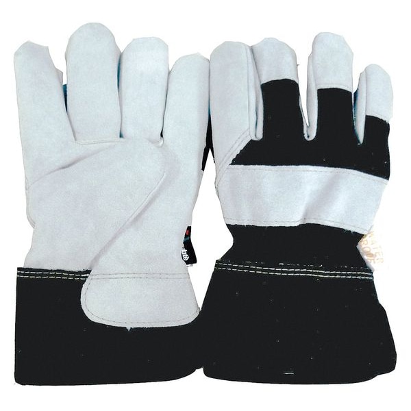Condor Cold Protection Gloves, Split Cowhide Leather Palm, Thinsulate Lining, Natural Gray, XL ( 10 ) - 4TJX4