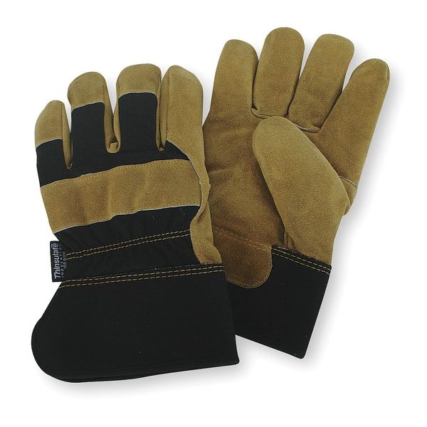 Condor Cold Protection Gloves, Split Cowhide Leather Palm, Thinsulate Lining, Natural Gray, XL ( 10 ) - 4TJX4