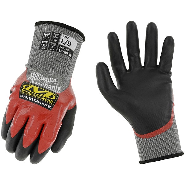 Mechanix Wear SpeedKnit(TM) S27DQ58, , Sandy 3/4, Knit;Slip-On, Red, 1 PR - S27DQ-58-009