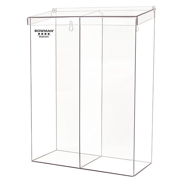 Bowman Dispensers Protection Dispenser, PETG, , Clear , 17 in H x 12 5/8 in W x 5 3/4 in D - BK212-0111